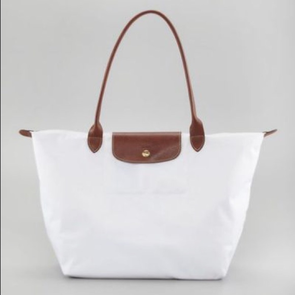 Longchamp White Classic Tote